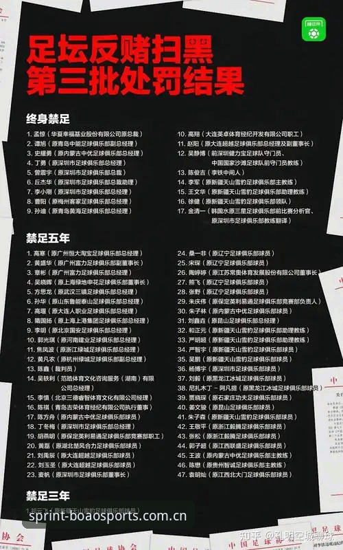 中国足协第三批禁足名单事件深度解读：博澳体育平台用户观赛指南